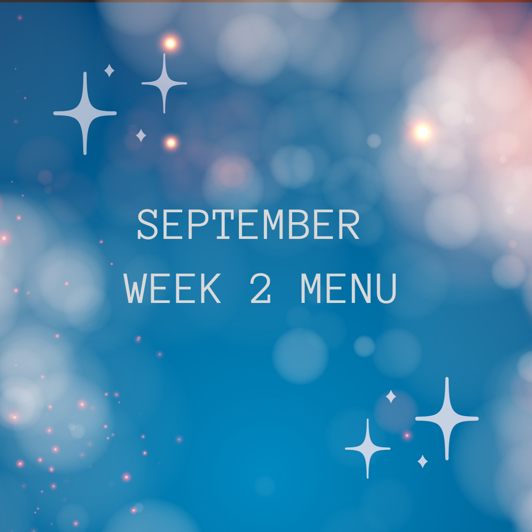 September Week 2 Menu